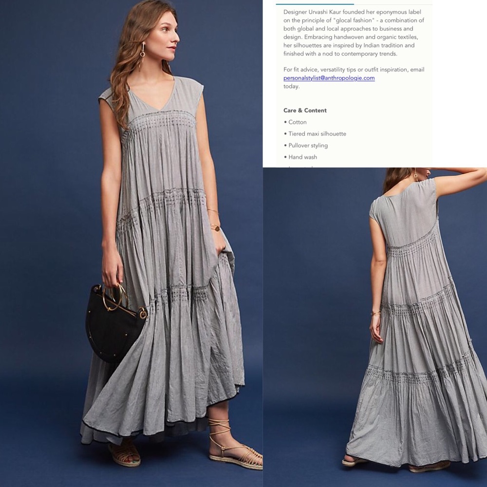 Anthro Meera Tiered Maxi by Urvashi Kaur S